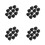 40Pcs Easy Install Plastic Nut Covers for Playground Safety Black 4