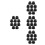 40Pcs Easy Install Plastic Nut Covers for Playground Safety Black 5