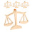 12Pièces Épingle Balance De Justice Accessoire Tenue 3