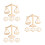 12Pièces Épingle Balance De Justice Accessoire Tenue 9