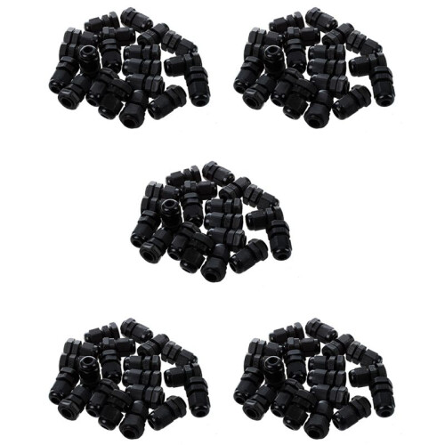 100 Pieces des Connecteurs de Cable Noirs Plastiques Etanches PG7