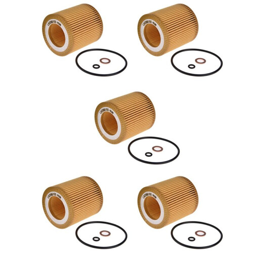 5X Engine Oil Filter Hu816X for  E60 E82 E88 E90 E92 E93 09106015 11427541827