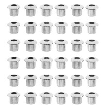 6X Guitar Tuner Conversion Bushings Adapter Ferrules Nickel Plating with Nice Plastic Shell for 10mm Peghead Holes