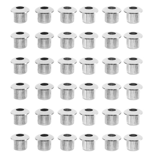 6X Guitar Tuner Conversion Bushings Adapter Ferrules Nickel Plating with Nice Plastic Shell for 10mm Peghead Holes