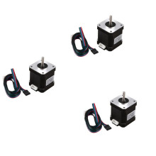 3Pcs Nema 17 Stepper Motor 48mm Nema17 Motor 42Bygh 2A 4-Lead ( 17Hs8401 ) Motor 1M Cable for 3D Printer Cnc  Motor