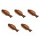 5Pcs Wooden Fish Shaped Serving Plates Versatile Rustic Tapas Tray 6