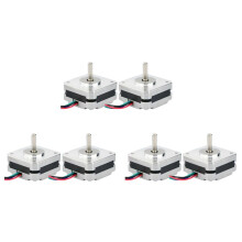 6Pcs 17Hs08-1004S 4-Lead Nema 17 Stepper Motor 20mm 1A 13Ncm(18.4Oz.In) 42 Motor Nema17 Stepper for DIY 3D Printer