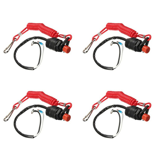 4X Boat Motor Emergency Kill Stop  for  / Outboard Stop Kill  Cut Off Switches