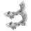 Skabshængsler hydraulisk støtte sølv 2 stk. 5