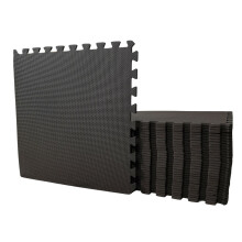 60cm x 60cm Samuel Alexander 4 Piece Eva Foam Protective Tile Floor Mats in Black