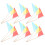 150Pcs Multicolor Triangle Flags Durable Outdoor Safety Banner Flags 3
