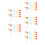 150Pcs Multicolor Triangle Flags Durable Outdoor Safety Banner Flags 6