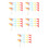 150Pcs Multicolor Triangle Flags Durable Outdoor Safety Banner Flags 8