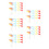 150Pcs Multicolor Triangle Flags Durable Outdoor Safety Banner Flags 9