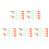 150Pcs Multicolor Triangle Flags Durable Outdoor Safety Banner Flags 10