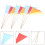 150Pcs Multicolor Triangle Flags Durable Outdoor Safety Banner Flags 11