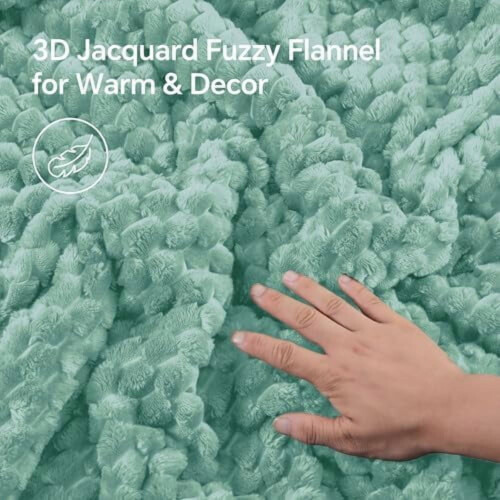 Σετ διπλού παπλώματος Fluffy σε μπλε φλις χρώμα Haze – 2 τεμάχια χειμερινά 1