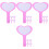 20Pcs Lightweight Rosy Foam Handheld Writable Scoreboard Paddles 5