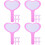20Pcs Lightweight Rosy Foam Handheld Writable Scoreboard Paddles 7