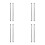 8Pcs Garbage Can Axle Replacement Silver Iron Strong and Shockproof 9