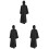 3Pcs Comfortable Polyester Black Cape Halloween Costume for Kids 4