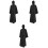 3Pcs Comfortable Polyester Black Cape Halloween Costume for Kids 5