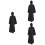 3Pcs Comfortable Polyester Black Cape Halloween Costume for Kids 8