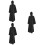 3Pcs Comfortable Polyester Black Cape Halloween Costume for Kids 9