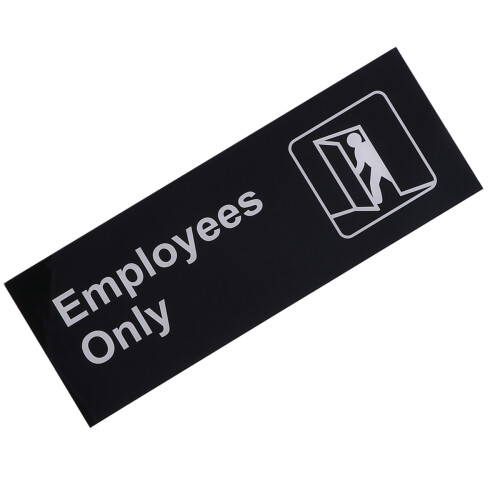 2Pcs Easy-Mount Black Acrylic Employees Indicator Sign for Office 1
