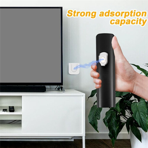 8Pcs Magnetic Remote Control Holder, Self-Adhesive White Remote Holder Wall Mount Slot Design Remote Control Mount 2