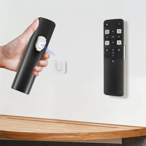 8Pcs Magnetic Remote Control Holder, Self-Adhesive White Remote Holder Wall Mount Slot Design Remote Control Mount