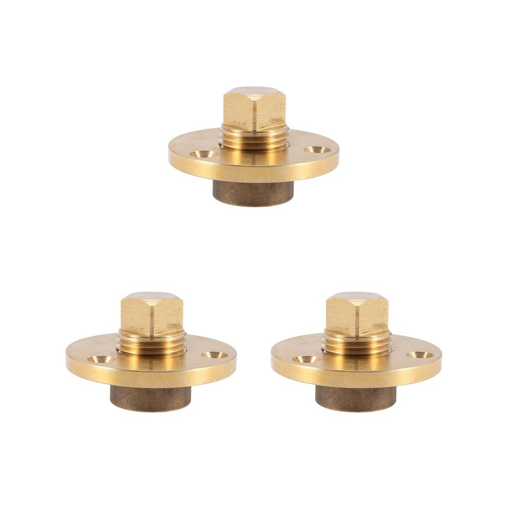 3X Brass Drain Plug Garboard Marine Boat Yacht Screw Drain Plug 1 Inch Mounting Hole Fishing Bronze 6132206286347