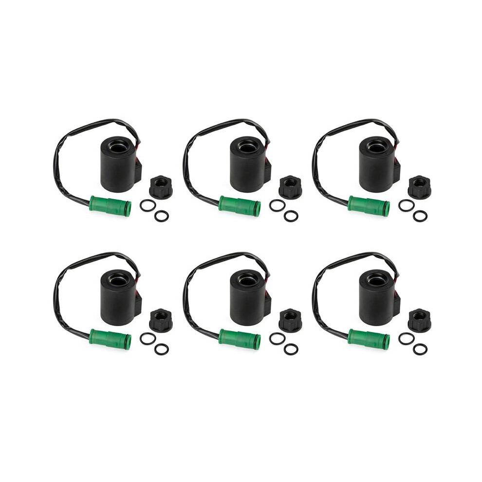 6X 24V Solenoid Valve Coil For Excavator Ec140 Ec160 Ec210 Ec240 Ec290 Ec330 Ec360 Ec460 Ec210b 14527267 6031577624188