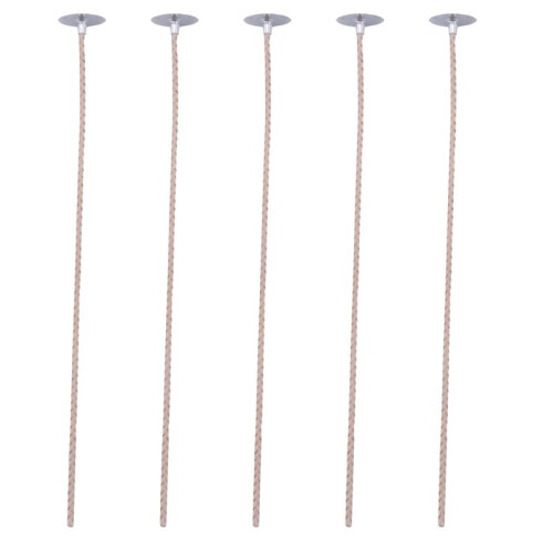 100 PeçAs ECO Pavios para Velas de Soja, Pavio de Vela Pré-Encerado de 8 Polegadas para FabricaçãO de Velas, Pavio de Vela Grosso com Base 2
