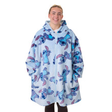 Disney Lilo & Stitch Zip Through Blanket Hoodie (Womens Blue)