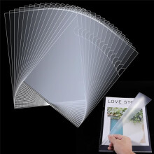 60pcs Plastic Clear File Folders L Shape Copy Security Project Folders Paper Sleeve Folders for A4 / Letter Size Paper
