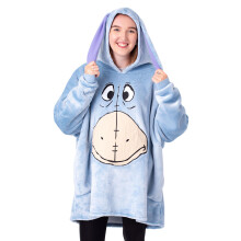 Disney Winnie The Pooh Blanket Hoodie (Womens Blue)