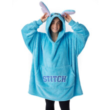 Disney Lilo & Stitch Blanket Hoodie (Womens Blue)