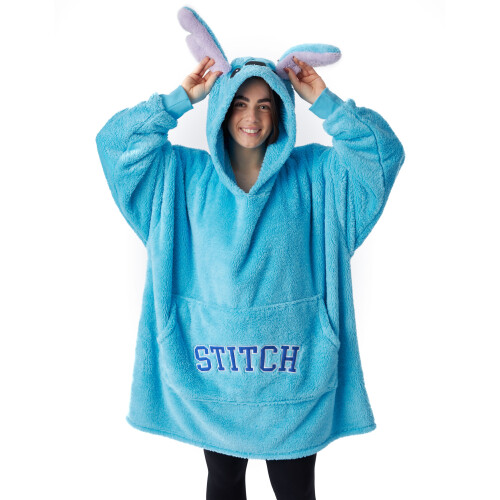 Disney Lilo & Stitch Blanket Hoodie (Womens Blue)