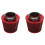 2X Universal Car Air Filter Vehicle Induction Kit High Power Mesh Cone Red Finish 1