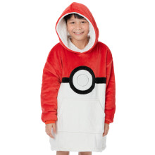 Pokemon Blanket Hoodie (Unisex Kids Red)