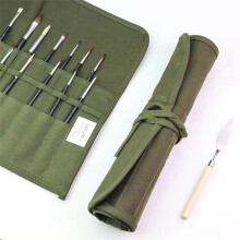 30 Hole Pen Curtain Multifunctional Canvas Pen Roll Bag Pencil Oil Painting Pen Bag Pencil Storage Bag Stationery Art