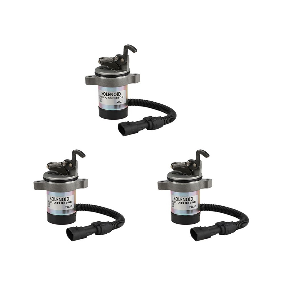 3X For Deutz Fuel Shut Off Solenoid 04103812 04103808 F3l F3m F4l F4m 1011 2011 6033075556510