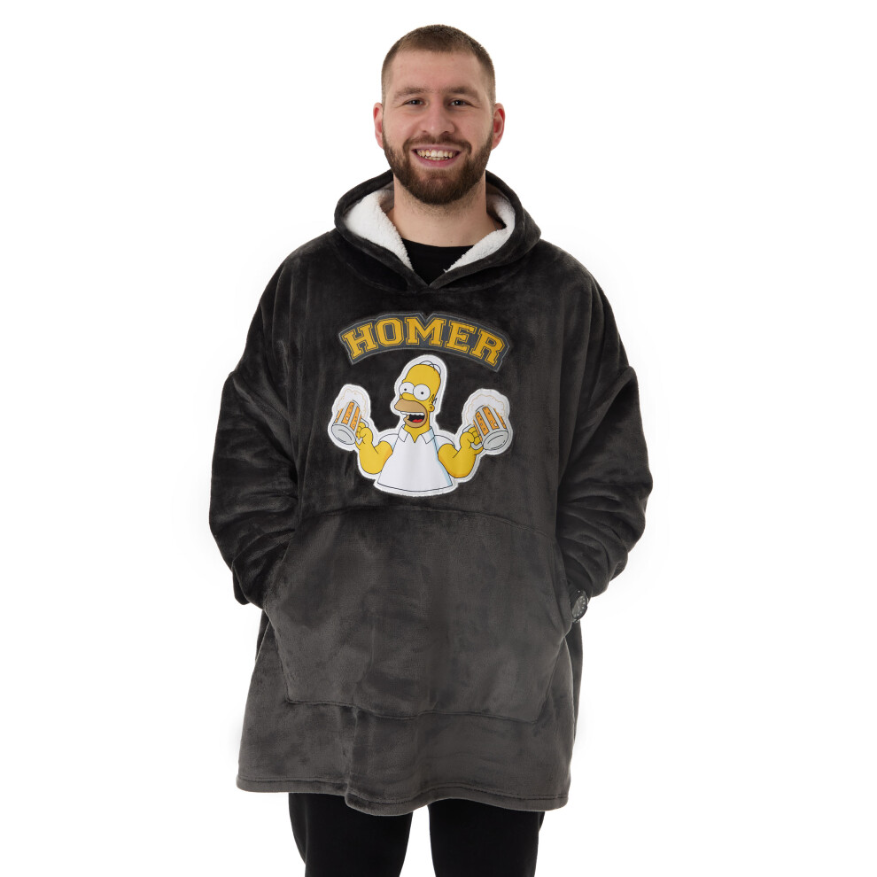 The Simpsons Men's Black Blanket Hoodie | | Official Merch - Image 5