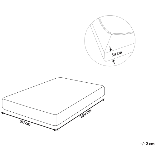 Beliani Fitted Sheet JANBU 90 x 200 cm Cotton Orange 2