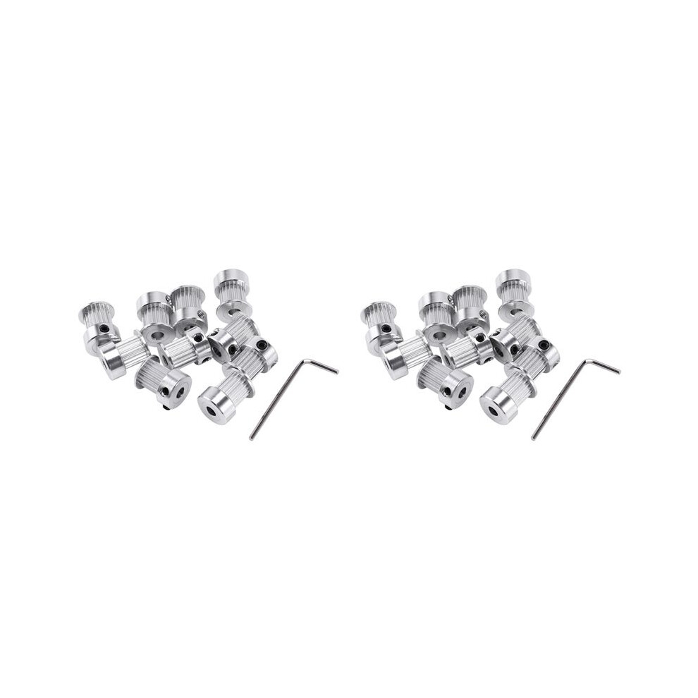 20 Teeth 2Gt Timing Synchronous Pulley Bore 5Mm For Width 10Mm 2M Gt2 Belt Small Backlash 20T 20Teeth 20Pcs 4713694669892
