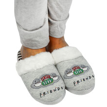 (1-2 UK Child) Friends Mule Slippers (Girls Grey)