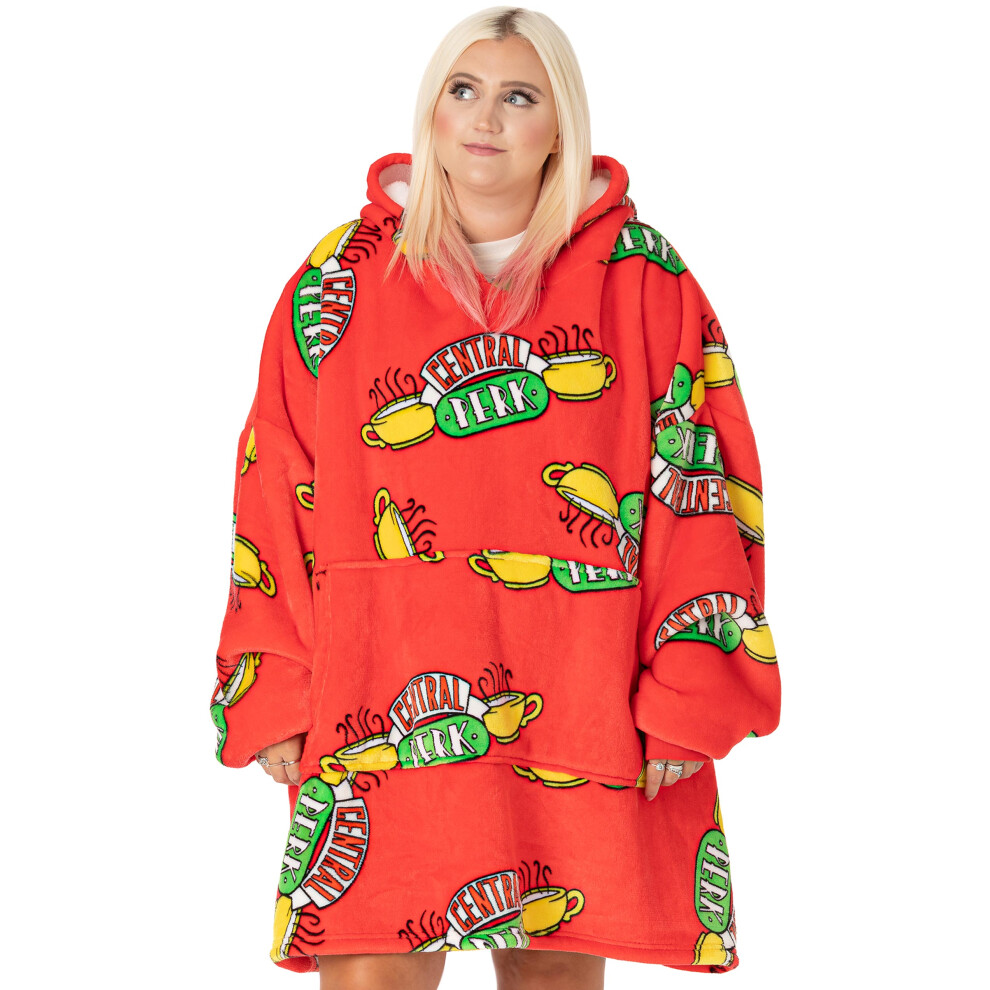 Friends Blanket Hoodie (Unisex Red)