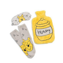 Disney Hot Water Bottle With Eye Mask and Socks (Unisex Yellow)