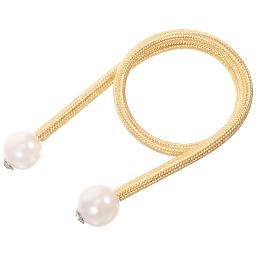 10Pcs Yellow Curtain Holding Straps Polyester Silk Decorative Rope 2